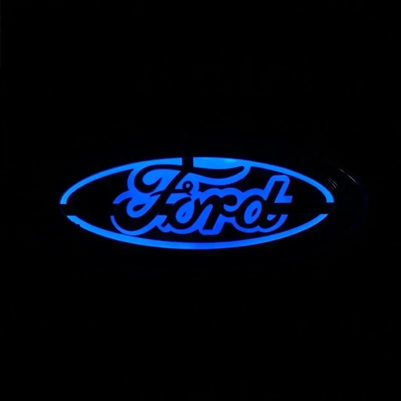 14.5*5.6cm Car LED Light Emblem for Mustang Fusion Transit Focus Mk3 Mondeo Fiesta Mk6 Ranger Kuga Explorer Modification
