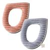 Winter Warm Toilet Seat Cover Mat Portable Bathroom Toilet Pad Cushion with Handle Thickened Soft Washable Warmer Accessories
