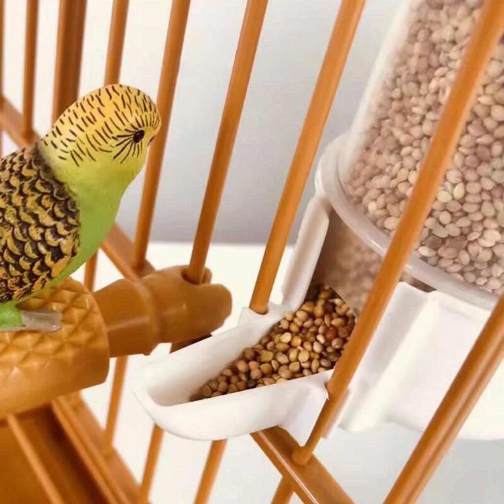 Parrots Automatic Feeder for Food Feeding Clear Pet Bird Leakproof Water Dispenser Bird Food Bowl Watering Supplies 2PCS