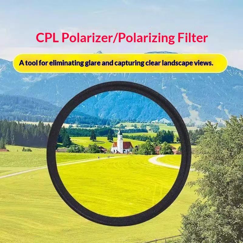 1Set 52Mm Cpl Universal With Clip Mobile Phone Lens Circular Polarizing Filter Lens Polarizer For Phone