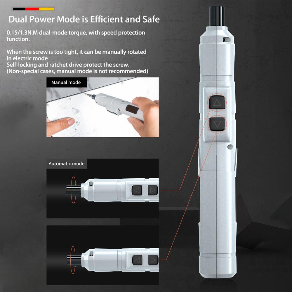Elektroschrauber Akku Akku-Schraubendreher Akku-Präzisionsschraubendreher-Set Kabellose Bohrmaschine Elektroschrauber