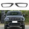 Front Fog Light Cover Lamp Trim Frame For Jeep Grand Cherokee 2018+ Carbon Fiber