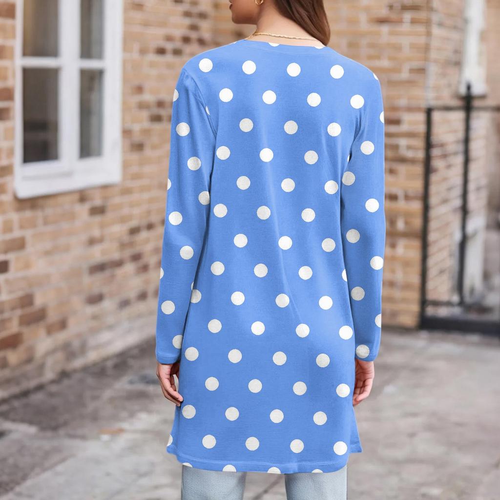 Women's Fashion Casual Comfort Floral Print Mid-Length Cardigan Jacket