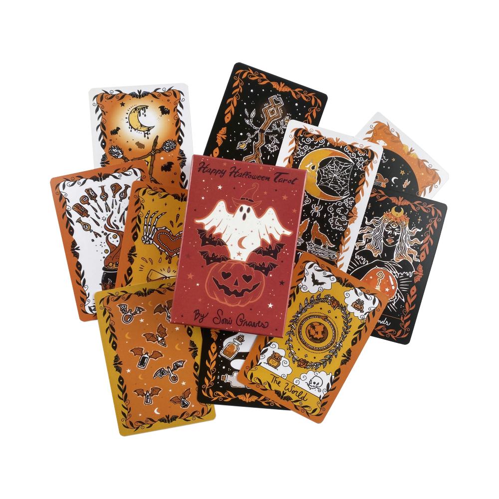 Happy Halloween Tarotkarten Wahrsagerei Deck Englische Versionen Edition Oracle Brettspiel für Party
