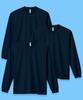 GLIMMER [3Pack] Air Cooling Dry Functional Cool Plain Long Sleeve T-Shirt