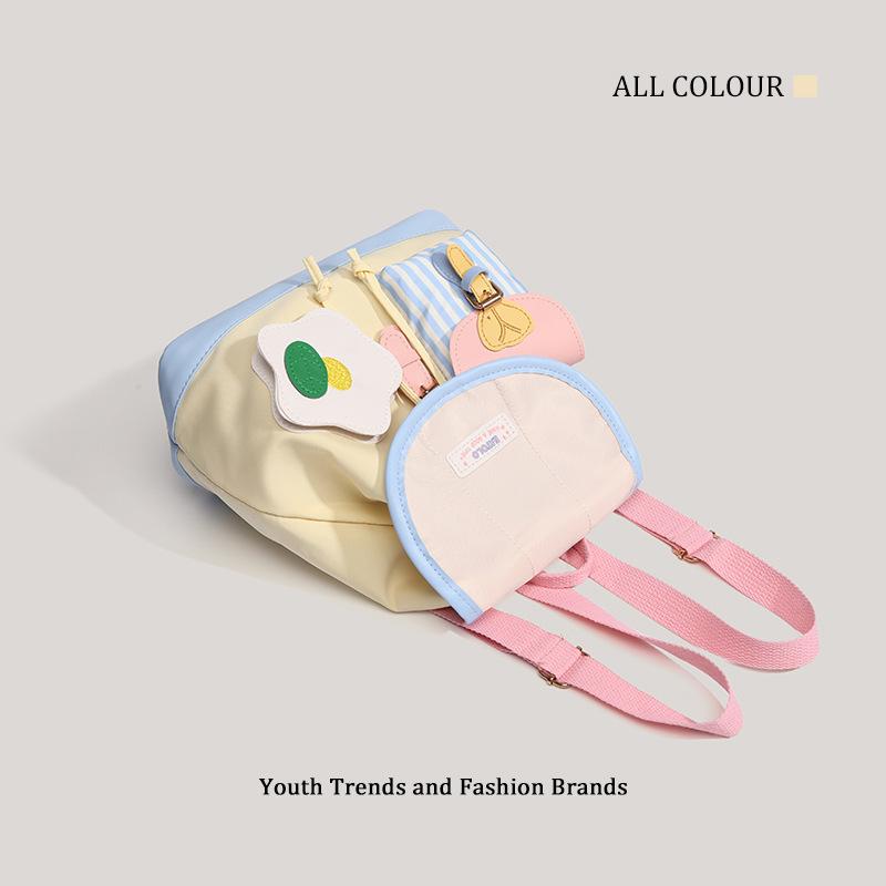 Cute mini backpack new Korean version of color matching boys and girls large-capacity schoolbag fashion casual backpack tide