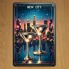 Metal Wall Art Vintage Cityscape Retro Bar Decor Poster