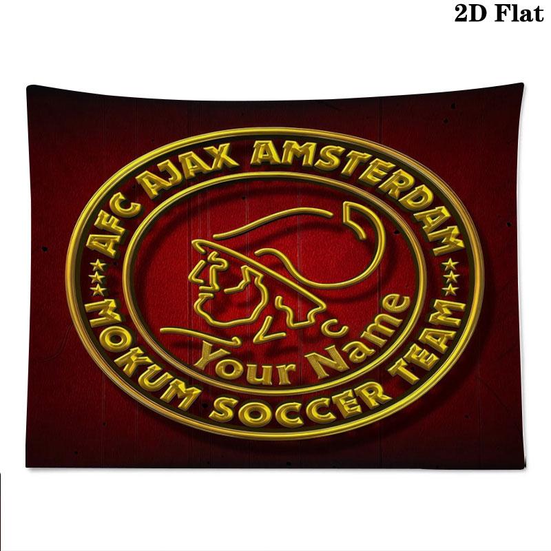 AFC Ajax Custom Name Wall Tapestry Aesthetic Wall Hanging Printed Fabric Blanket Decorative Tapestries for Bedroom Living Room Home Decor