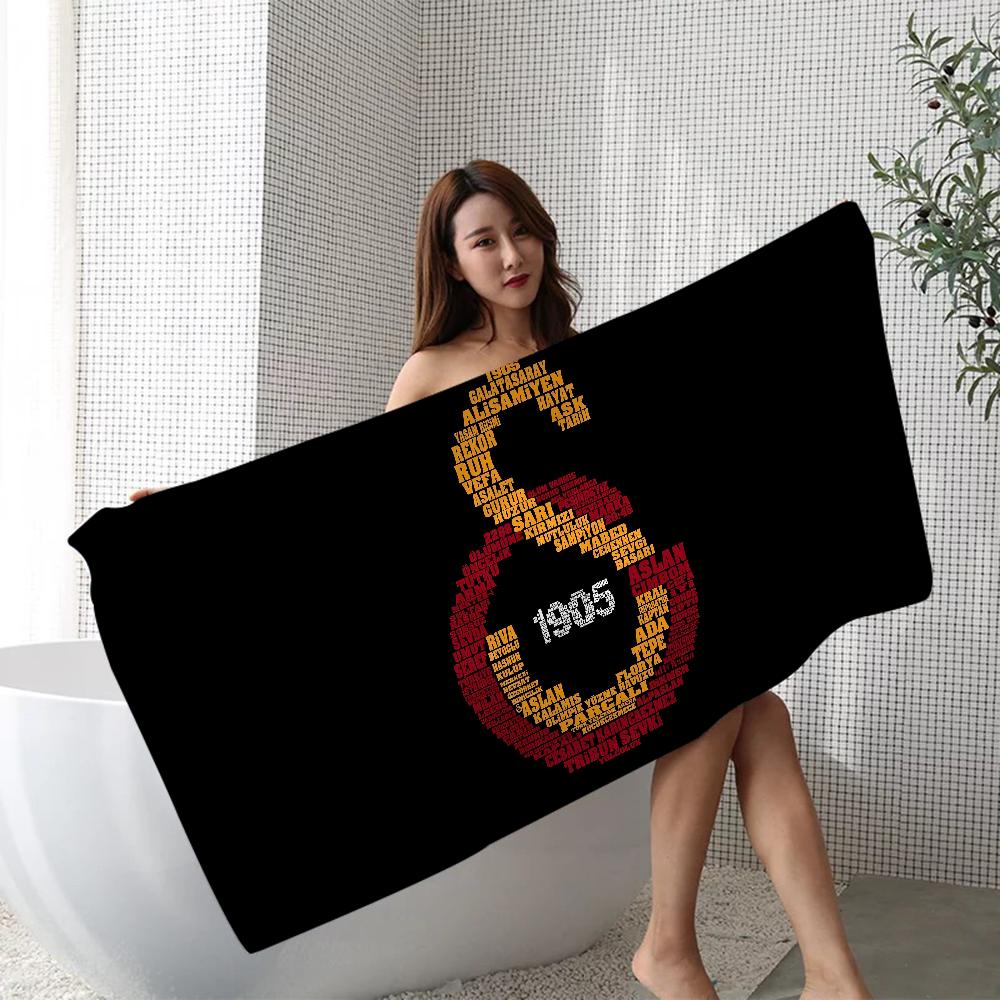 1905-G-Galatasaray Logo Towel Microfiber Beach Towel Absorbent Quick Dry Soft Yoga Swimming Resort Mountain Climbing Towel