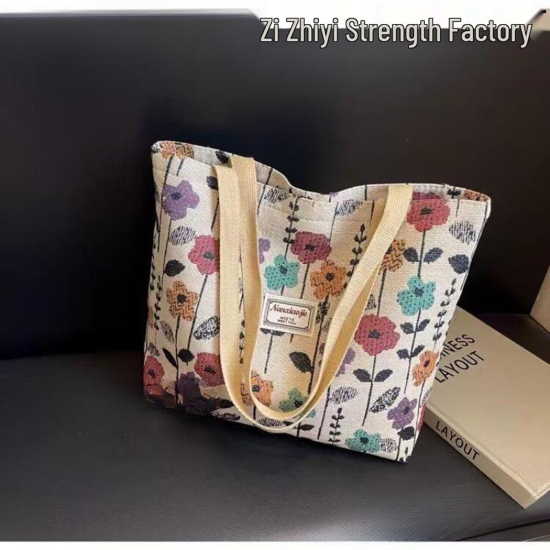 Mini Canvas Tragetasche - Große Kapazität Umhänge- und Schulterhandtasche für Studenten und Pendler