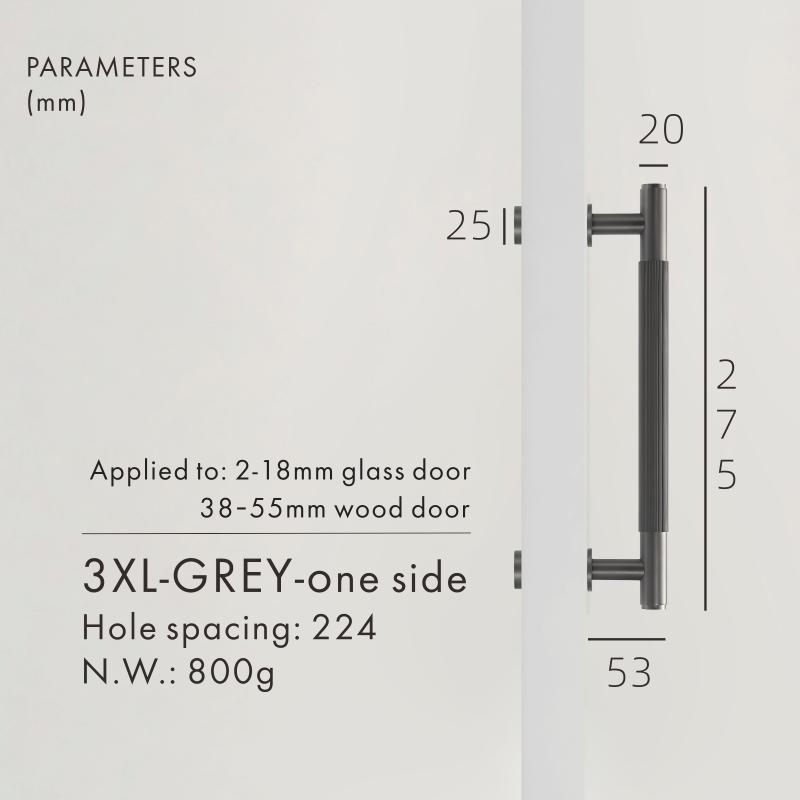 Dooroom Brass Double Single Sided Linear Striped Pull Bar Wood Gate Furniture Handle Door Handle Matt Gold Black Handle