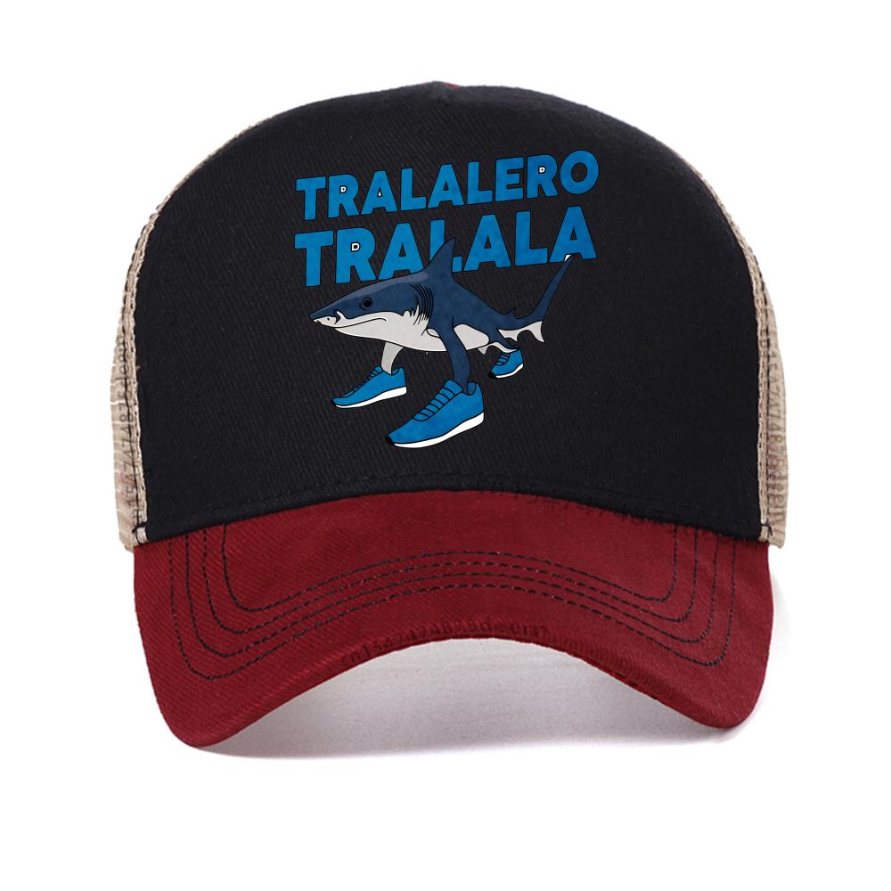 

Tralalero Tralala print baseball cap men s Womens Fashion Graphic mesh Snapback hat summer adjustable Dad cool Trucker Hats Adjustable красный
