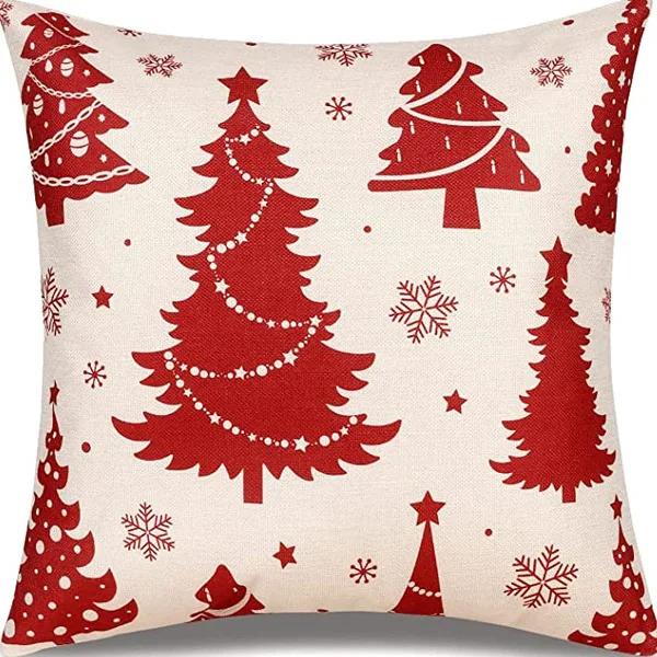 New Christmas Pillow Cover, Deer Snow Festival Decoration, Home Sofa, Living Room Pillow, Cushion Cover