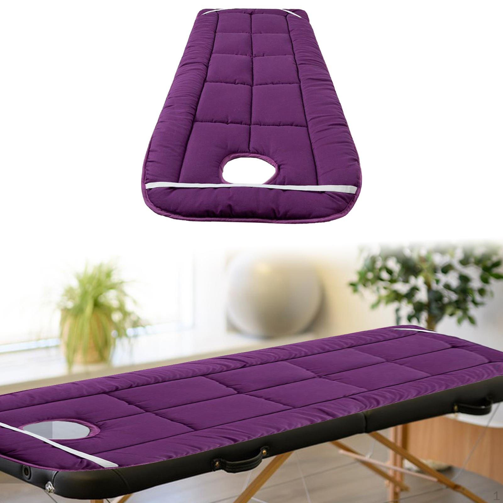 

Подушечка для массажного стола 27,56 x 72,83 дюйма, мягкая и удобная, с резинками, отверстием для лица серый