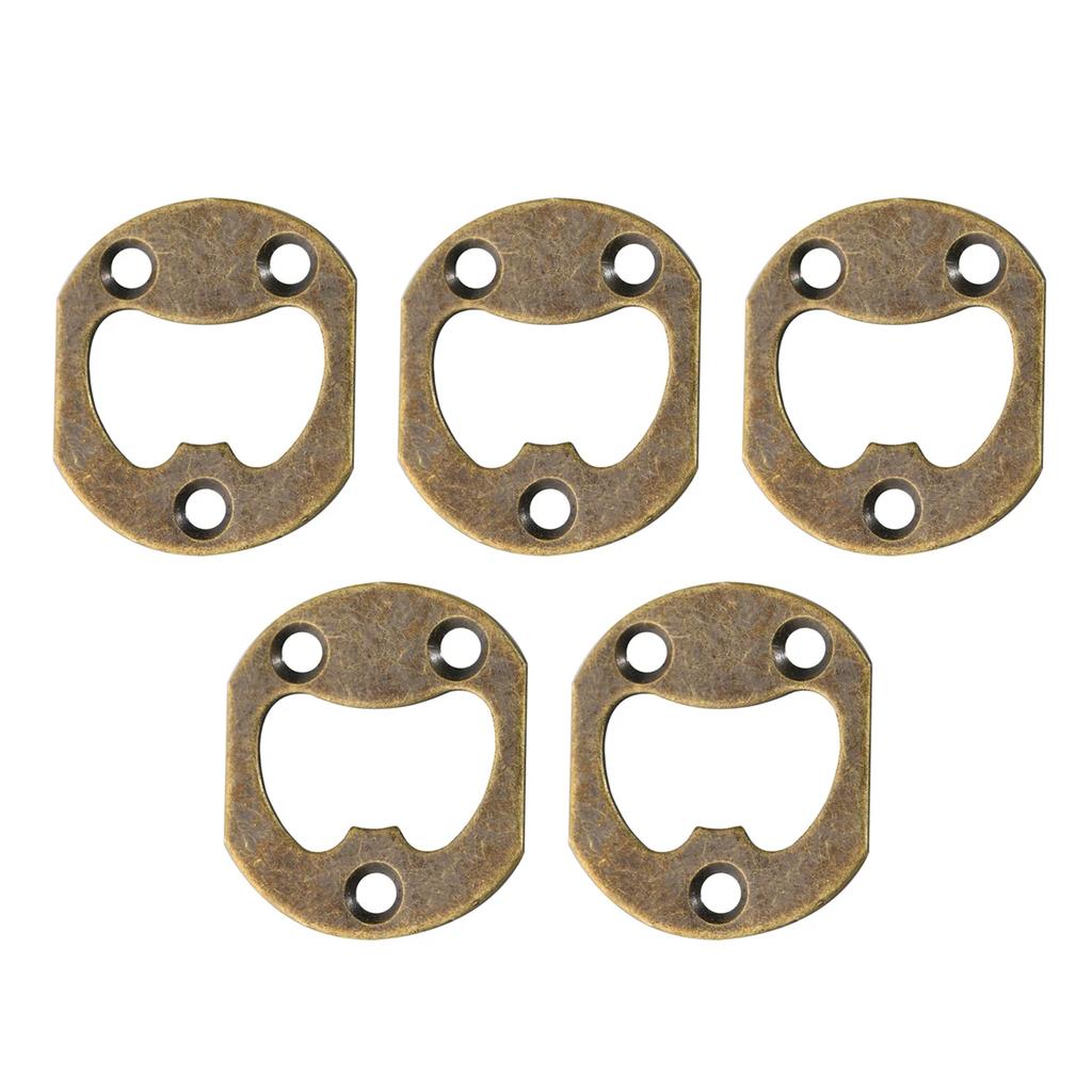 5 Stuks Antiek Brons/Zilver Flesopener Inzetstuk DIY Bieropener Klein Formaat Wandmontage Flesopeners Keuken Bar Gereedschap 31*28mm