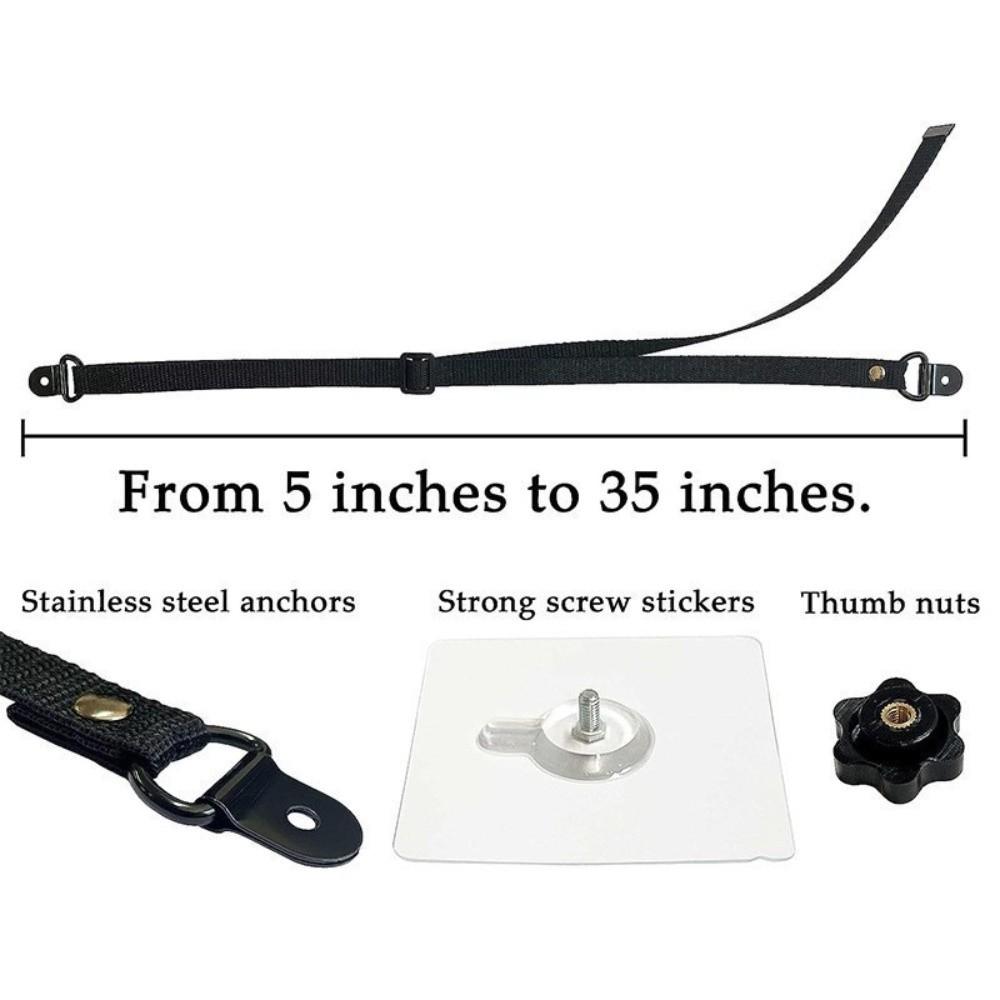 No-Drill Adjustable TV Safety Straps 2 Pack Furniture Anti-Tip Straps Durable TV Straps Furniture