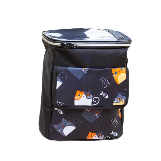 Bike Handlebar Bag Waterproof Large Capacity Cartoon Pattern Zipper Closure Double Layer Bike Front Bag Electric Bicycle Handlebar Frame Bag
