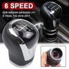 Leather Manual 6 Speed Gear Shift Knob Shifter Lever Head Handball For Nissan Qashqai J11 X‑Trail T32 2016-2017 Car Accessories