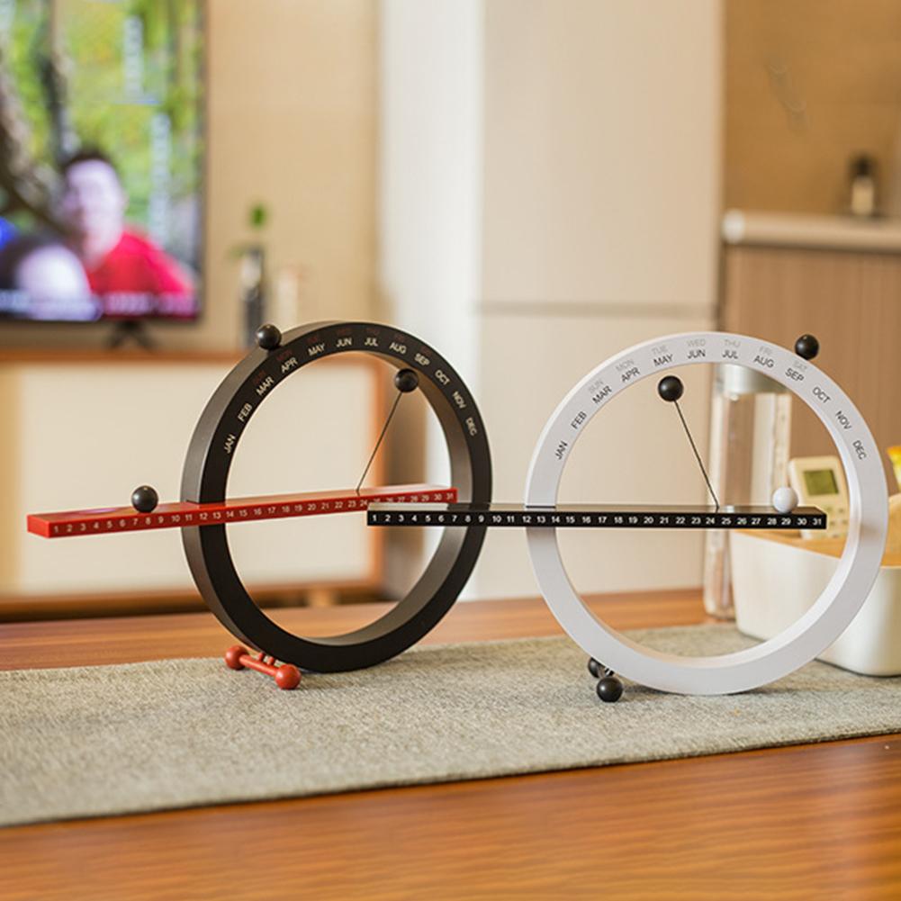 Magnetyczny Kalendarz Wieczny z Kulkami Miesiąc Tydzień Data Kalendarz Ścienny Nowość Dekoracja Biurkowa Kalendarz do Sypialni Ornament Prezenty