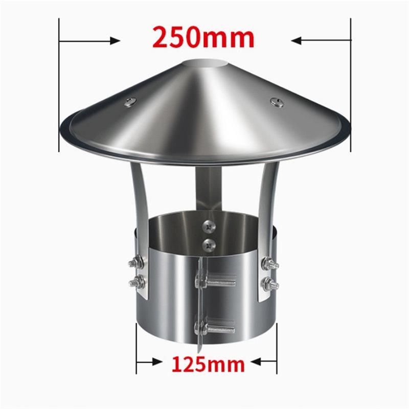 A74E-For Stove Pipe Compatible Stainless Steel Exhaust Hood-Ventilated Rain Cap For Chimney Systems