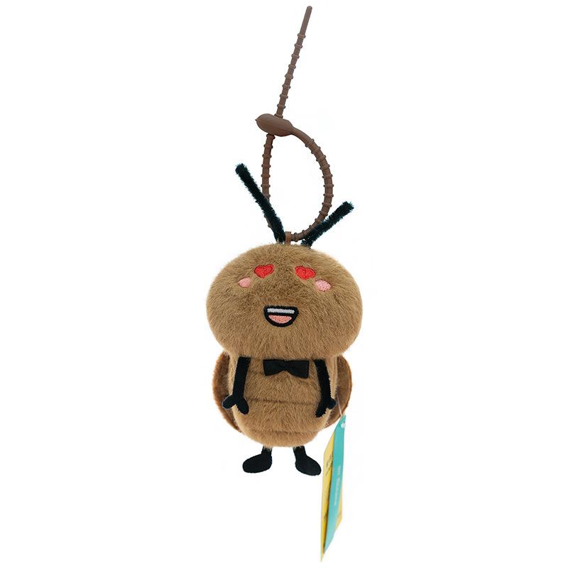 Glasses Cockroach Plush Toy Boys Bean Eye Keychain Girls Backpack Talk Heart Eye Insect Pendant