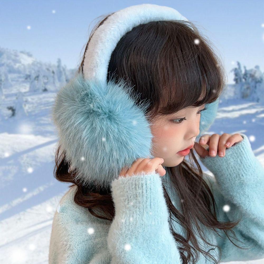 Thicken Foldable Ear Cover Cartoon Children's Ear Warmers Fashion Winter Plush Earmuffs  Student