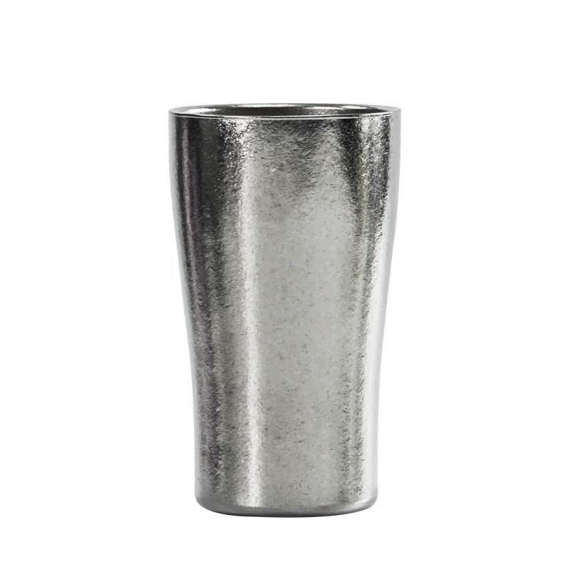 

280ml Vintage Pure Titanium Coffee Mug Creativity Double-layer Tree Texture Weave Breakfast Mule Milk Beer Juice Cup Tumbler 300ml