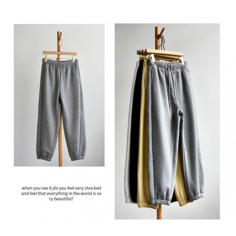 Plus Size Fleece Lined Sweatpants Men Women Thick Warm Casual Sports Trousers