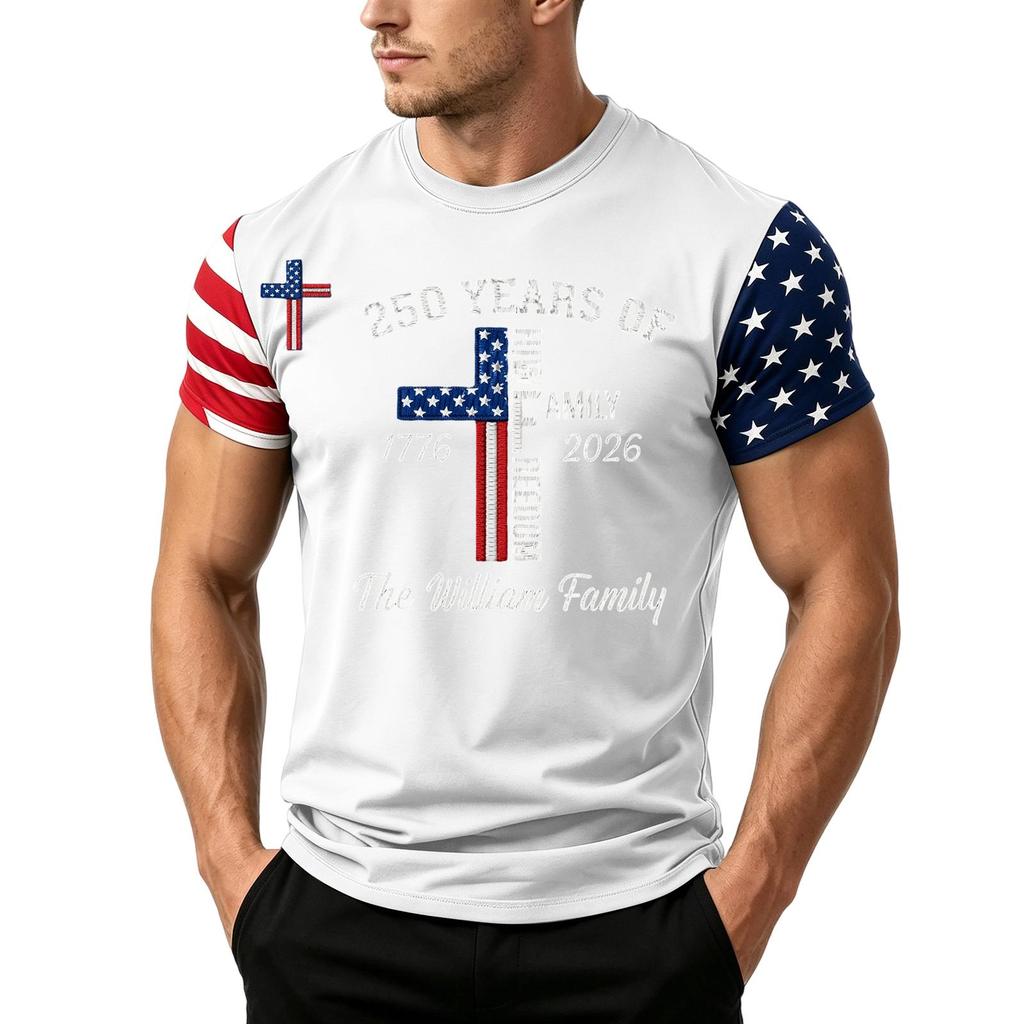 Men's Casual Short Sleeve T Shirt Loose Fit Patriotic Graphic Tee Crew Neck Lightweight Summer Top for Daily Wear