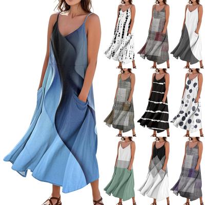 Women's Summer Dress Casual Loose Long Beach Vacation Dresses