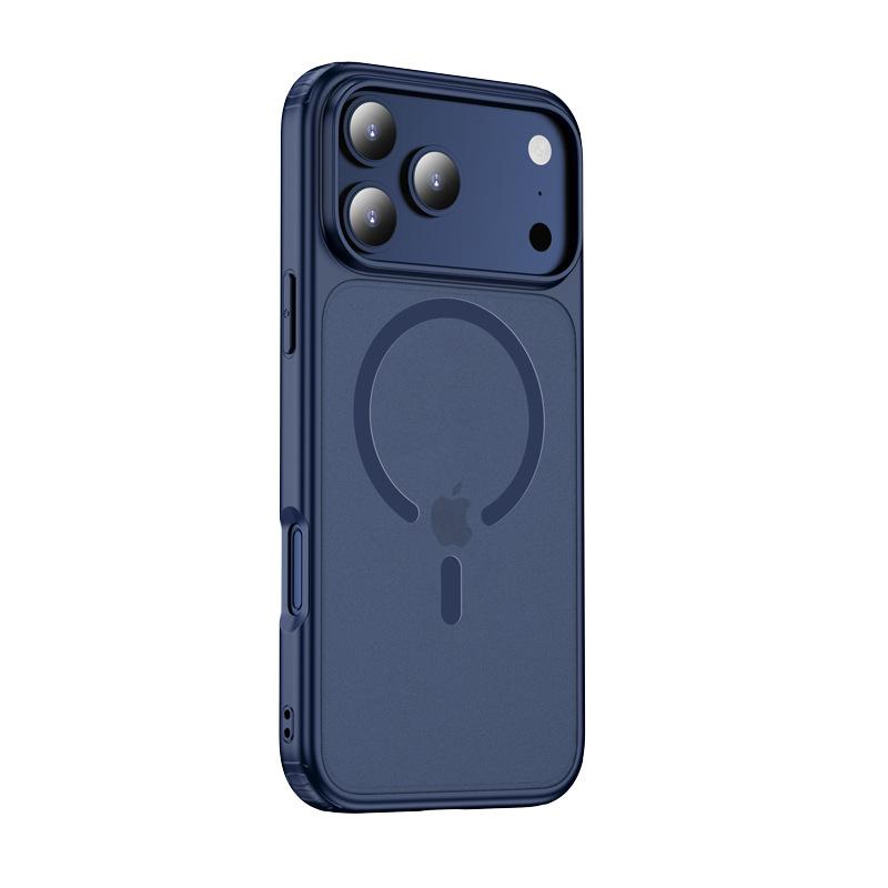 Applicable iPhone17ProMax Armor Magnetic Suction Mobile Phone Case Matte Surface Matte Apple 16 Airbag Anti-drop Protective Cover