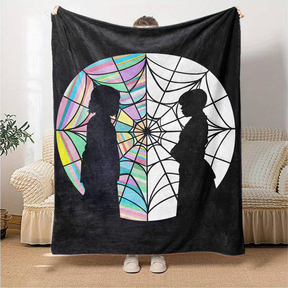 1pc Addams Family Wednesday7 Blanket, Gift, for Men and Women, Soft Blanket, Good for Sofa Bed Couch Travel, Lightweight Flannel Blanket