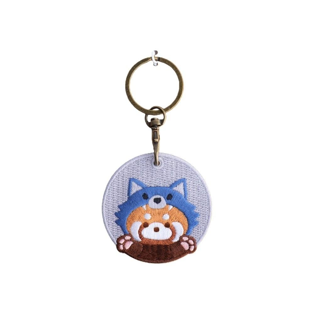 Creative Animal Pendant Double-sided Embroidery Costumed Red Panda Pendant Zoo Gift