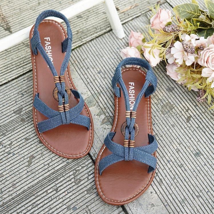 Women Sandals Summer Bohemia Style Sandals Women Soft Bottom Low Heels Shoes Woman Non-slip Summer Shoes Sandalias De Mujer