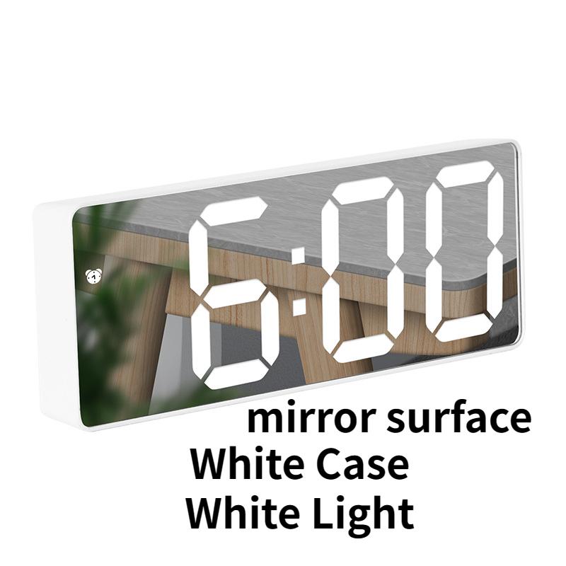 LED Electronic Alarm Clock Desktop Bedside Digital Watch Simple Style Bedroom Clock Desk Decoration Office Decorations