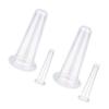 4PCS Vacuum Suction Massage Cup Liquid Silicone Facial Cupping Set for Adults Home Use White