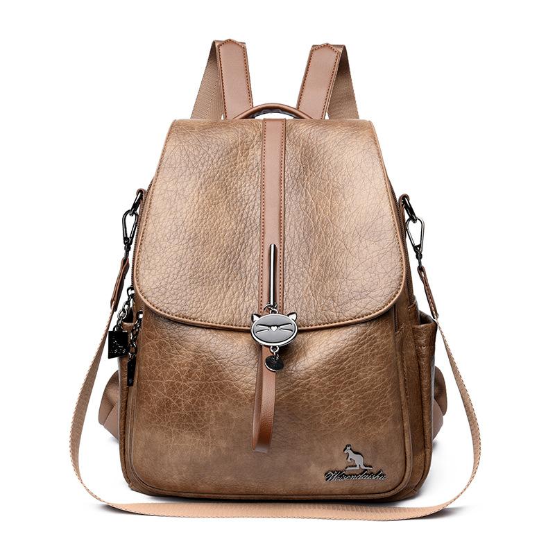PU Backpack Women's Lightweight Backpack Multi-functional Shoulder Bag