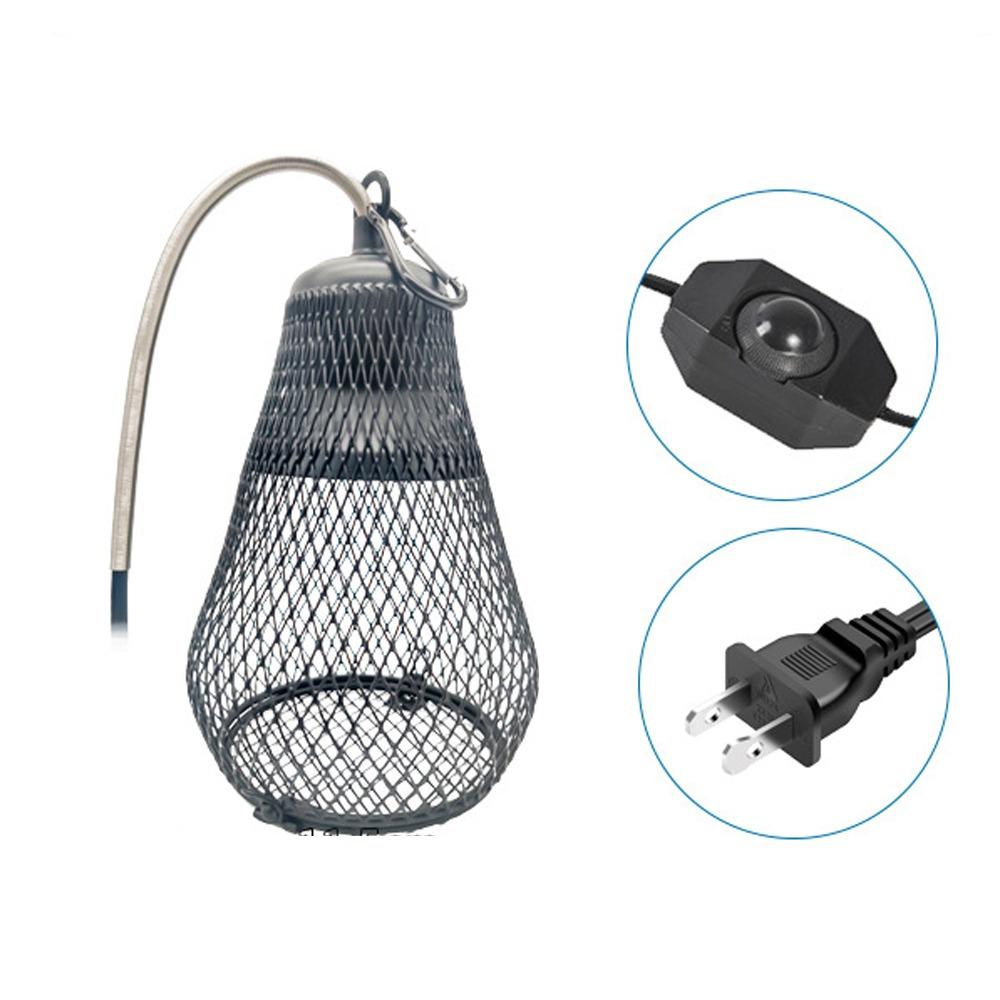 Iron Mesh Dome Pet Heating Lampshade Double Cage Anti-scald Lampshade  Aquarium