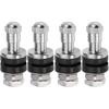 Chrome High Pressure Valve Stems Metal Valve Stems for Trailer Tires 502 Flush Mount Bolt In fit in a Normal Valve Stem Hole of .453". (Pack of 4)