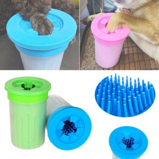Portable Cup Dog Foot Cleaner Feet Washer Brushes Dog Paw Pet Cleaning