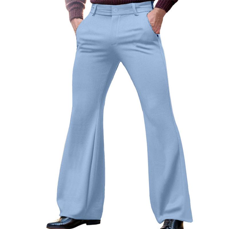 Men's Flared Pants In Multiple Colors - White, Black, Green, Purple, Red, Grey, Khaki, Brown