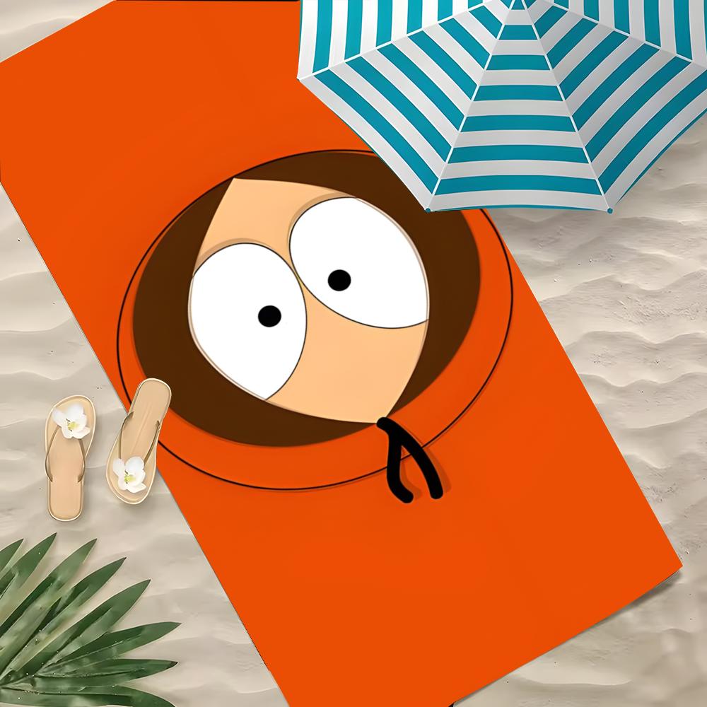 S-South Park Towel Polyester Beach Towel Quick Dry Sand Free Bath Towel For Summer Pool Travel Vacation