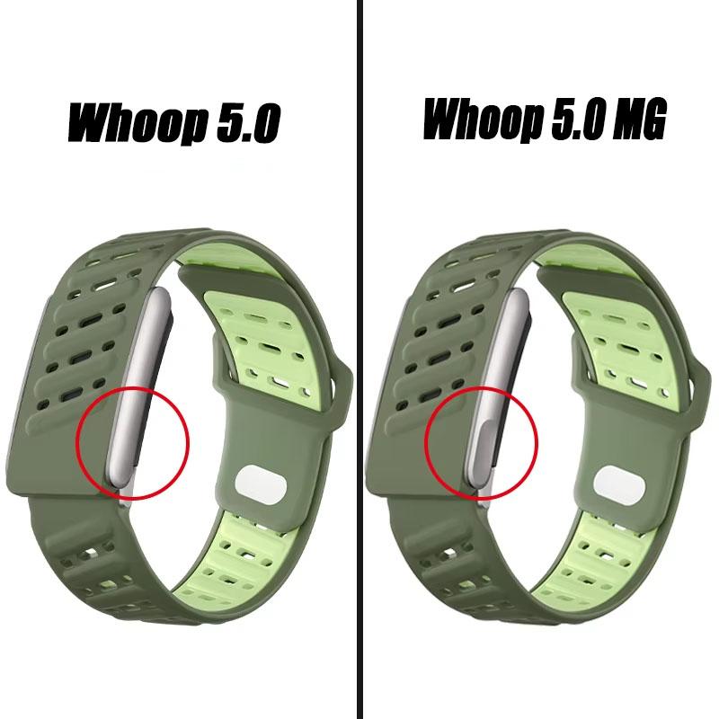 Official Two-tone Silicone Band For Whoop 5.0 Breathable Bracelet WristStrap Protector Tracker For Whoop 5.0 MG Belt Adjustable