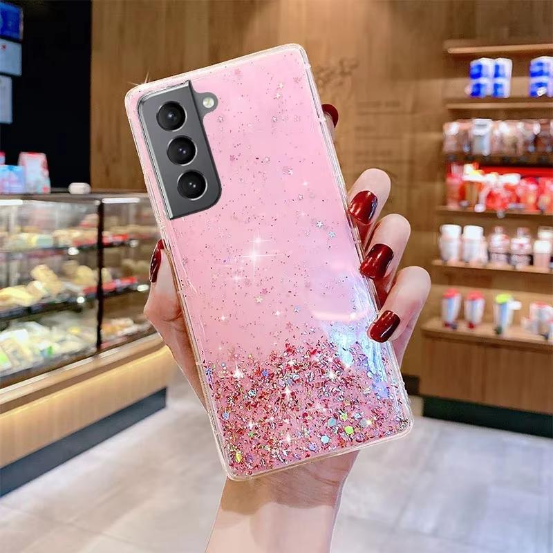 

Силіконовий чохол Starry Sky Glitter для Samsung S24 S23 S22 S21 Ultra Plus FE A13 A53 A14 A54 A15 A55 iPhone 16 15 14 13 12 11 Pro Max Plus XS MAX XR 8 7 Samsung Galaxy A35 5G рожевий