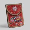 Bohemian Theme Pu Handbag With Magnetic Flap And Floral Accents For Daily Outings