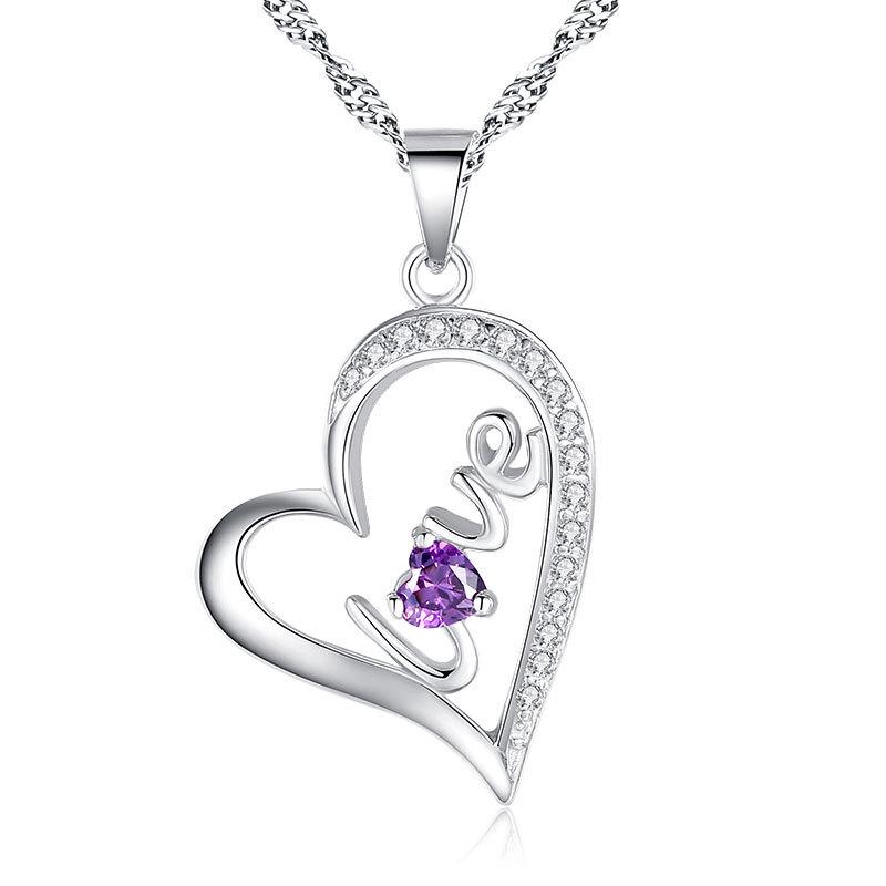 Women’s Heart Pendant Love Necklace