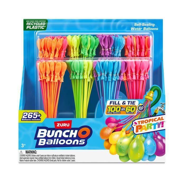 Vodní balónky - ZURU BUNCHO BALLOONS - Tropická párty - 265 balónků - Automatické uzavírání - Připraveno za 60 sekund