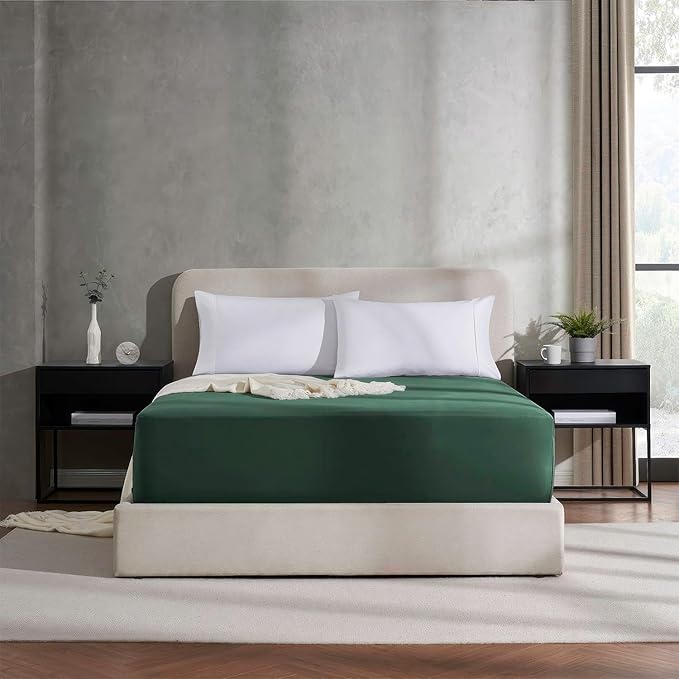 1pc Soft Fitted Sheet Easy Care & Fit Mattress Protector Comfortable Bedding for All Seasons Hotel Luxury for Women, Men, Elderly & Teens