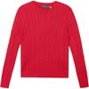 Polo Embroidered Pony Cotton Cable Knit Sweater Women Sweater 211570012-140
