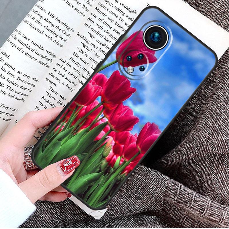 Spring Tulips Flower Case For Honor Magic 5 6 7 8 Pro Honor Win RT X9d X9c X9b X9a X8c X8b 50 70 90 400 200 Lite